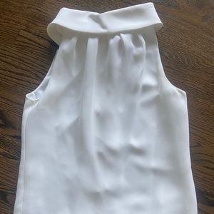 Sail to Sable cowl neck sleeveless top with gold buttons down back